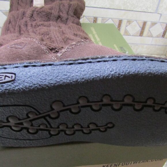 NEW KEEN TALL BOOTS BROWN, SUEDE, KNIT WOMENS - Picture 4 of 7